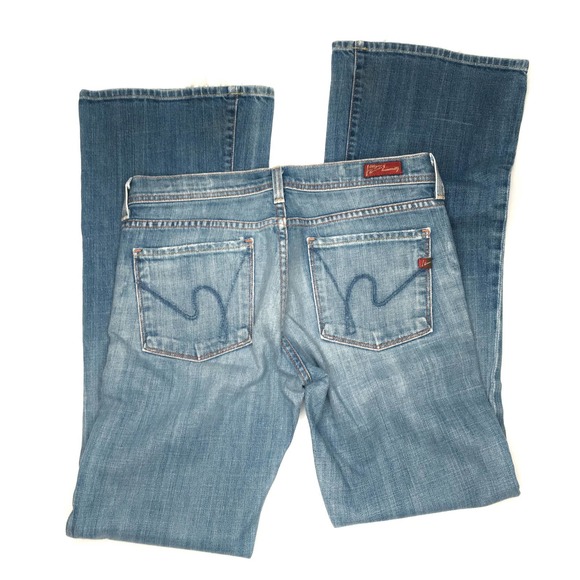 Citizens of Humanity Ingrid low rise flare blue jeans medium wash denim size 27 - Picture 6 of 7